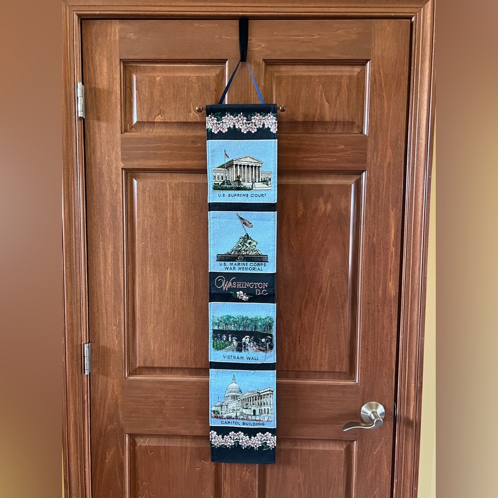 American Vintage Washington D.C. Tapestry Wall Decor Navy Green
